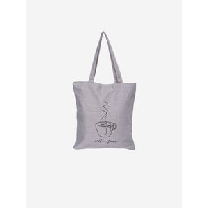 Shelvt Fabric bag coffee time grey obraz