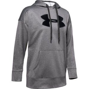 Dámská mikina Under Armour Synthetic Fleece Chenille Logo PO Hooodie šedá, XS obraz