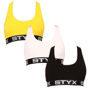 3PACK dámská podprsenka Styx sport vícebarevná obraz