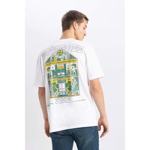 DEFACTO Comfort Fit Crew Neck Printed T-Shirt obraz