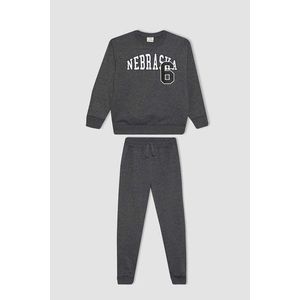 DEFACTO Boy Printed Sweatshirt Sweatpants 2 Piece Set obraz