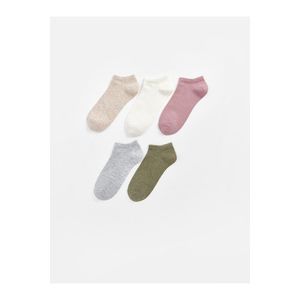 LC Waikiki Women's Plain Booties Socks 5-Pack obraz