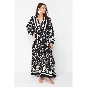 Trendyol Abstract Patterned Wide Mold Maxi Woven Beach Dress obraz