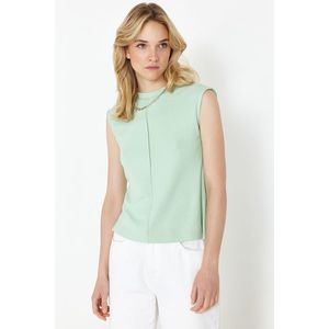 Trendyol Mint Viscose/Soft Fabric Fitted Stretchy Knitted Blouse obraz