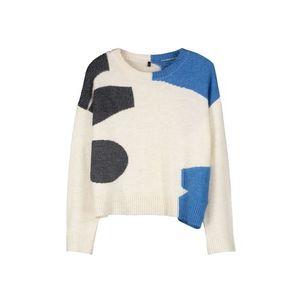 Trendyol Beige Soft Textured Color Blocked Knitwear Sweater obraz