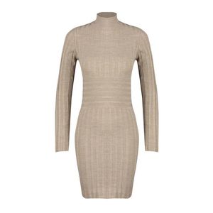 Trendyol Mink Mini Knitwear High Collar Dress obraz