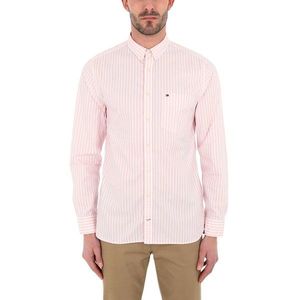 Tommy Hilfiger Shirt - ORGANIC OXFORD STRIPE SHIRT pink-white obraz