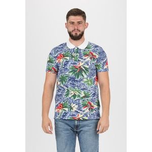 Tommy Hilfiger Polo shirt - ALLOVER FLOWER PRINT SLIM POLO multicolor obraz