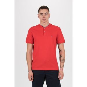 Tommy Hilfiger Polo shirt - BASEBALL COLLAR SLIM POLO red obraz