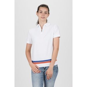 Polo Shirt - TOMMY HILFIGER CHRISTINE STR PQ POLO SS white obraz