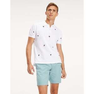 Polo shirt - Tommy Hilfiger ALLOVER PALM EMBR REGULAR POLO white obraz