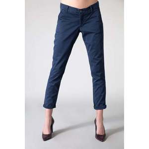 Tommy Jeans Pants - Hilfiger Denim THDW MID RISE BASIC CHINO 4 blue obraz