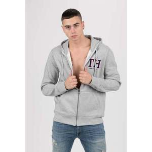 Tommy Hilfiger Sweatshirt - TH MONOGRAM HOODED ZIP THROUGH grey obraz