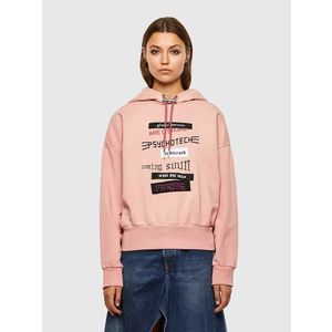 Diesel Sweatshirt - FMAGDALENAV1 pink with inscriptions obraz