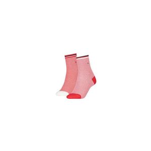 Tommy Hilfiger Socks - TH WOMEN SHORT SOCK 2P COLLEGIATE HONEYCOMB pink obraz