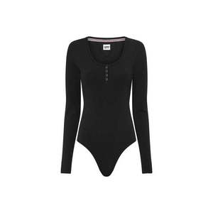 Tommy Jeans Bodysuit - TJW RIB HENLEY BODY LS black obraz