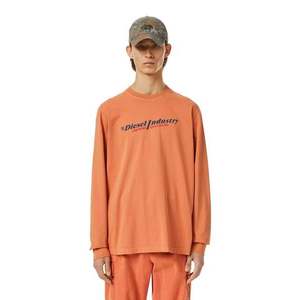 Diesel Sweatshirt- T-JUST-LS-IND T-SHIRT orange obraz