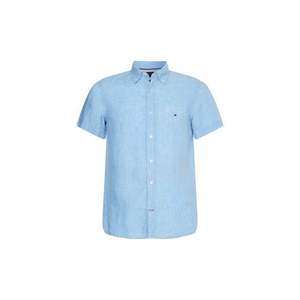 Tommy Hilfiger Shirt - PIGMENT DYED LI SF SHIRT S/S blue obraz