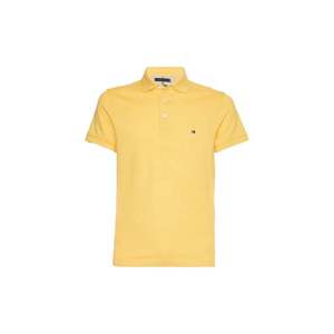 Tommy Hilfiger Polo shirt - MOULINE TIPPED SLIM POLO yellow obraz