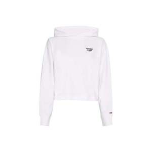 Tommy Jeans Sweatshirt - TJW BXY CROP TAPING HOODIE white obraz