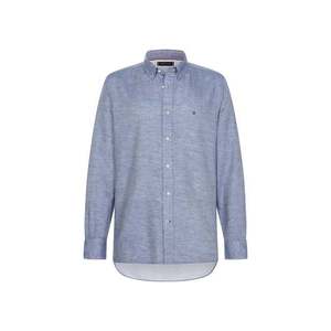 Tommy Hilfiger Shirt - COTTON LINEN TWILL SHIRT blue obraz