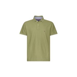 Tommy Hilfiger Polo shirt - HILFIGER REGULAR POLO olive obraz