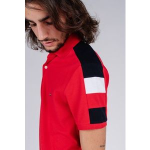 Tommy Hilfiger Polo shirt - GS SLEEVE COLOR BLOCK SLIM POLO red obraz
