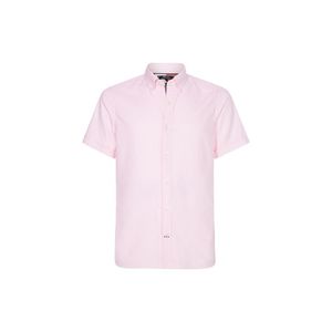 Tommy Hilfiger Shirt - SLIM FLEX CO/LI DOBBY SHIRT S/S pink obraz