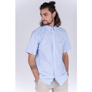 Tommy Hilfiger Shirt - FLEX CO/LI PINSTRIPE SHIRT S/S pale blue obraz