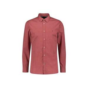 Tommy Hilfiger Shirt - BASIC MINI PRINT SHIRT brick obraz