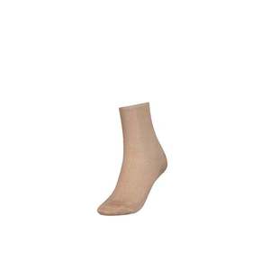 Tommy Hilfiger Socks - TH WOMEN SHORT SOCK 1P SMALL RIB beige obraz