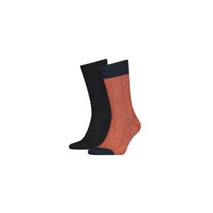 Tommy Hilfiger Socks - TH MEN SOCK 2P MOULINE Black, Orange obraz