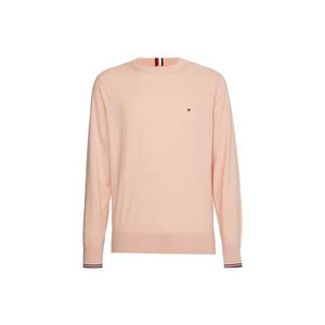 Tommy Hilfiger Sweater - TIPPED PIMA CTN MOULINE C-NK pink obraz