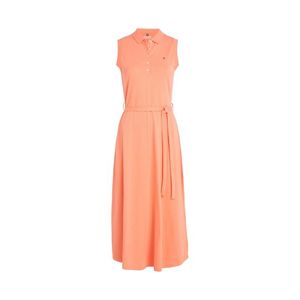 Tommy Hilfiger Dress - FIT & FLARE MIDI POLO DRESS NS orange obraz