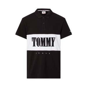 Tommy Jeans Polo shirt - TJM CLSC SERIF BLOCK POLO black obraz