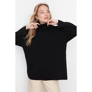 Trendyol Black Wide Fit/Oversize Basic Knitwear Sweater obraz