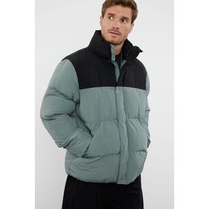 Trendyol Regular Fit Color Blocked Stand-Up Collar Winter Coat obraz
