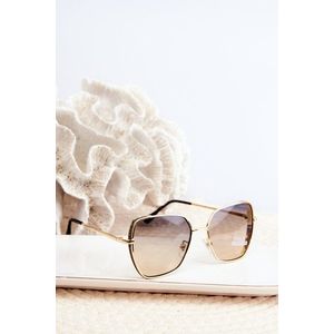 Dámské sluneční brýle se třpytivými vložkami UV400, zlaté obraz