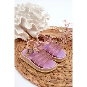 Voňavé dětské sandály na suchý zip ZAXY Purple obraz