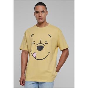 Pánské tričko Disney 100 Medvídek Pú Face Oversize žluté obraz