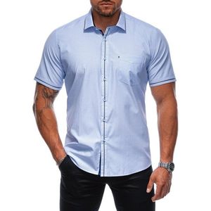 Edoti Men's shirt with short sleeves obraz