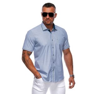 Edoti Men's shirt with short sleeves obraz