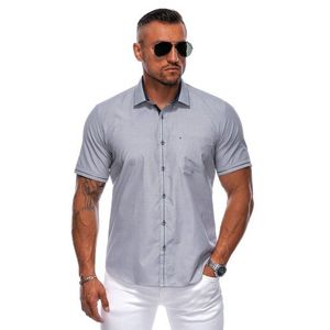 Edoti Men's shirt with short sleeves obraz