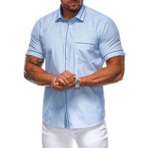 Edoti Men's shirt with short sleeves obraz