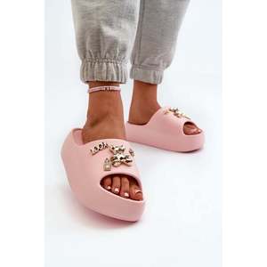 Dámské lehké pěnové pantofle s ozdobami, růžová Orchia obraz