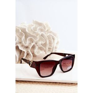 Dámské sluneční brýle s ozdobnými detaily UV400 Brown obraz