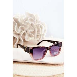 Dámské sluneční brýle s ozdobnými detaily UV400 černá a růžová obraz