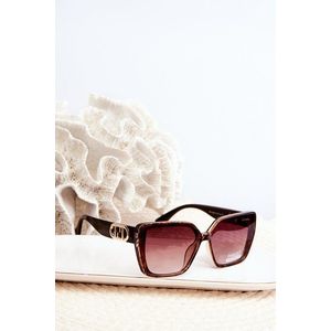 Dámské sluneční brýle s ozdobnými detaily UV400 tmavě hnědá obraz