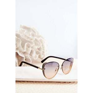 Dámské sluneční brýle s třpytivými vložkami UV400 černo-zlatá obraz