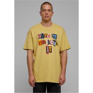 Pánské tričko Hate it or Love it Oversize žluté obraz